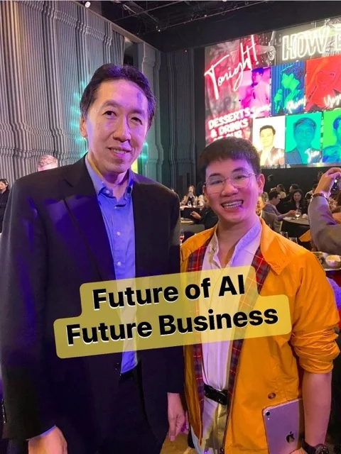 James Theeranon with Andrew Ng