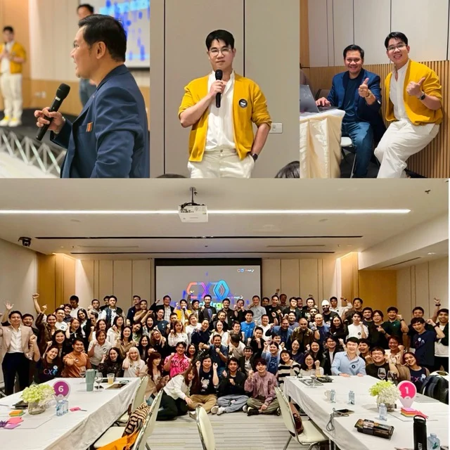 James Theeranon บรรยายบนเวที